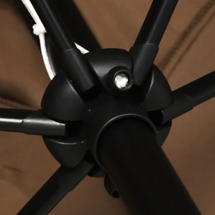 Sombrilla de Terraza Exterior 198x294 cm Parasol de Terraza Exterior con Ángulo Ajustable Mástil de Aluminio y Anti-UV Sombrilla para Jardín Patio Café