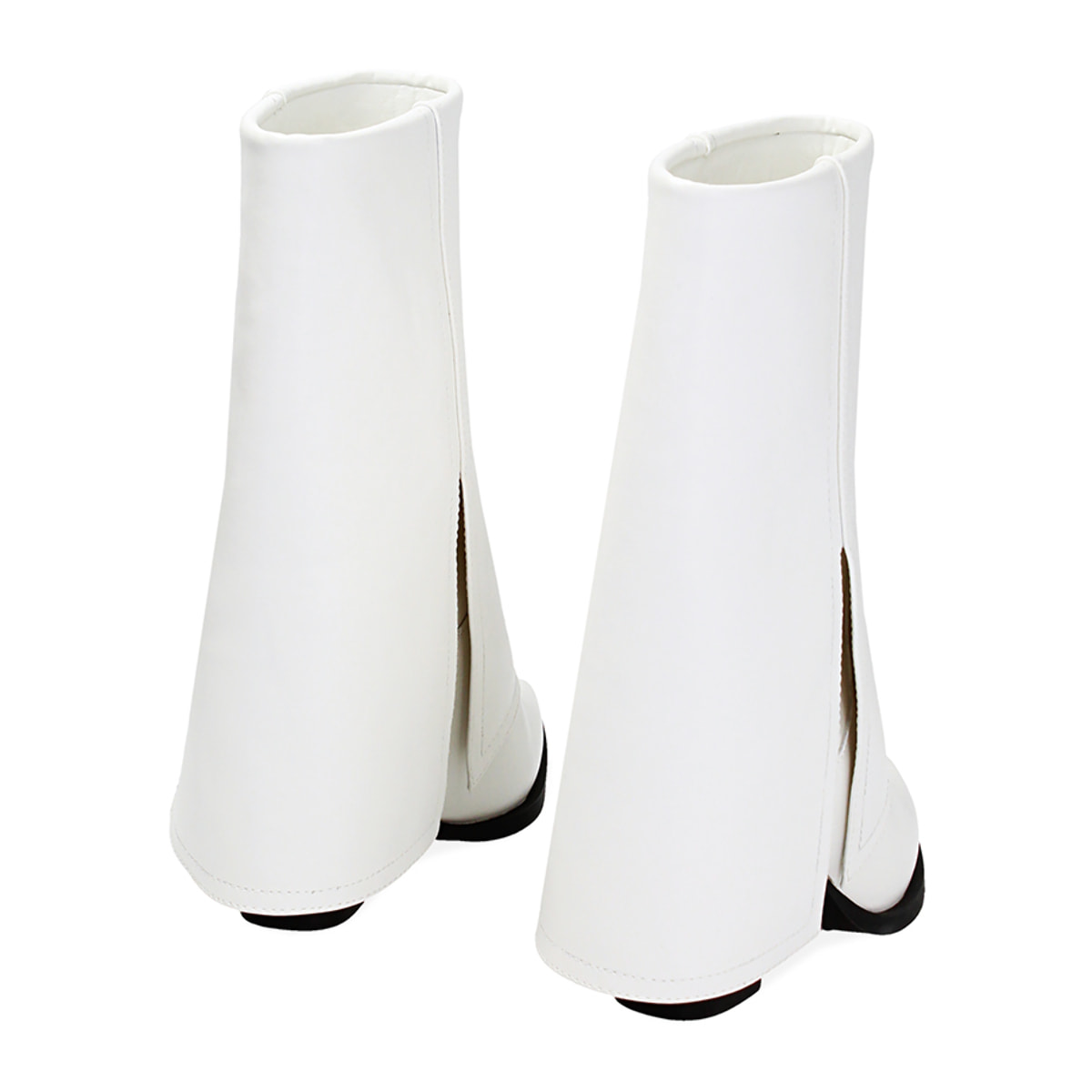 Tronchetti bianchi, tacco 9,5 cm