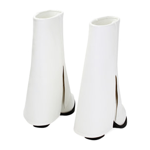 Tronchetti bianchi, tacco 9,5 cm