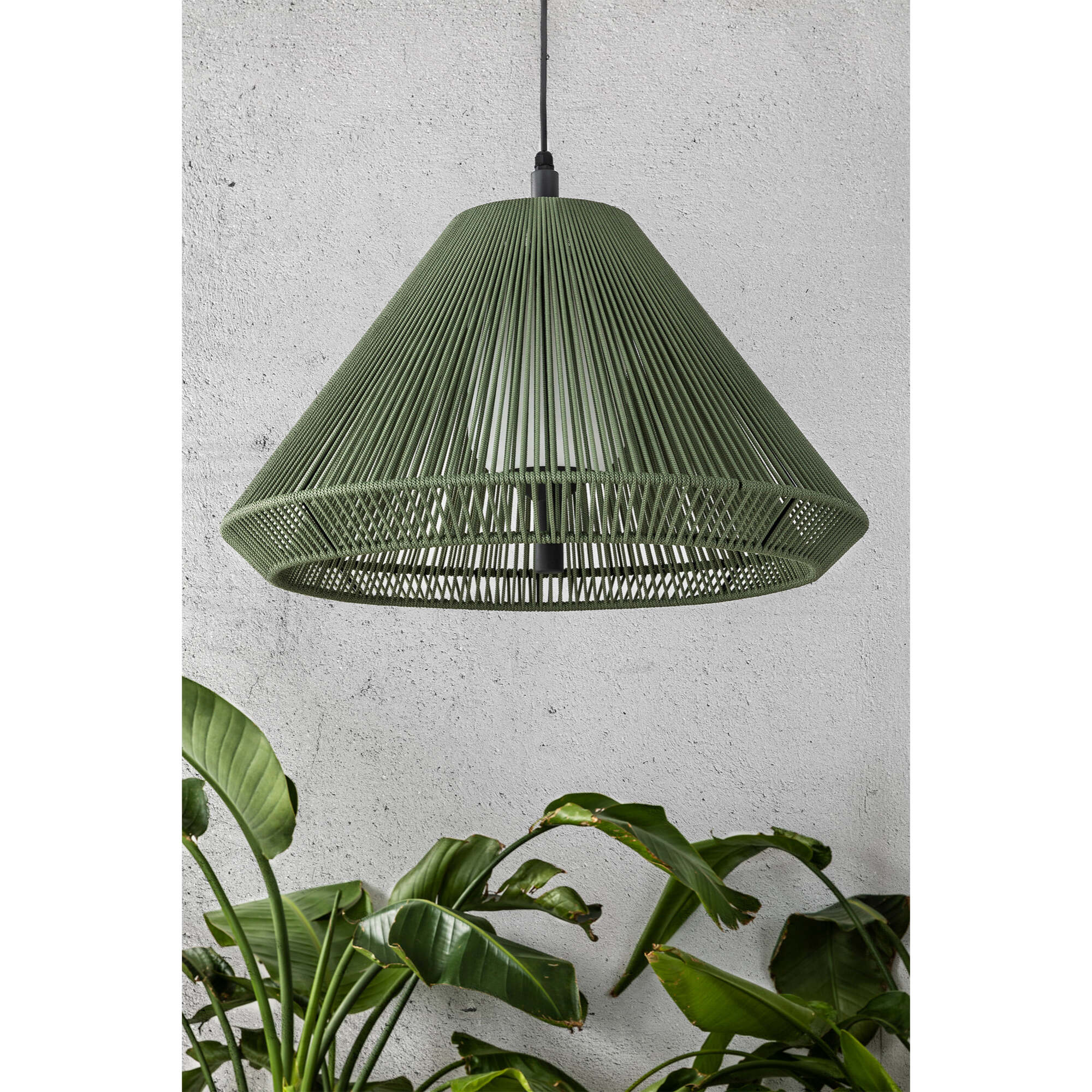 SAIGON OUT C70 Lampe suspension vert olive cone cap