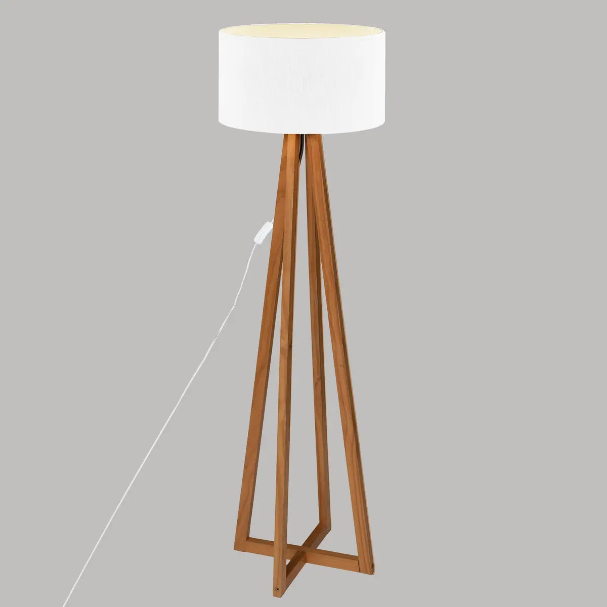 Lampadaire "Molu" bois blanc H140cm