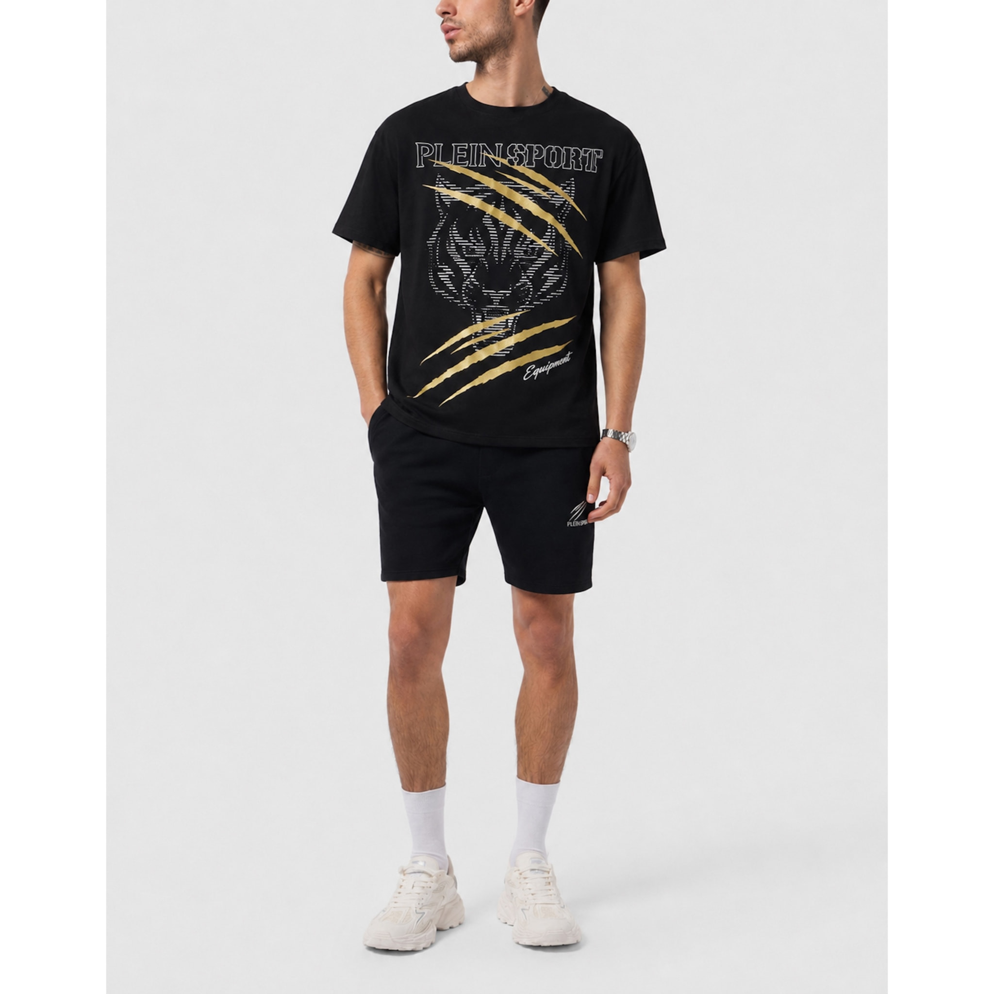 PLEIN SPORT Camiseta de cuello redondo y manga corta TIGER