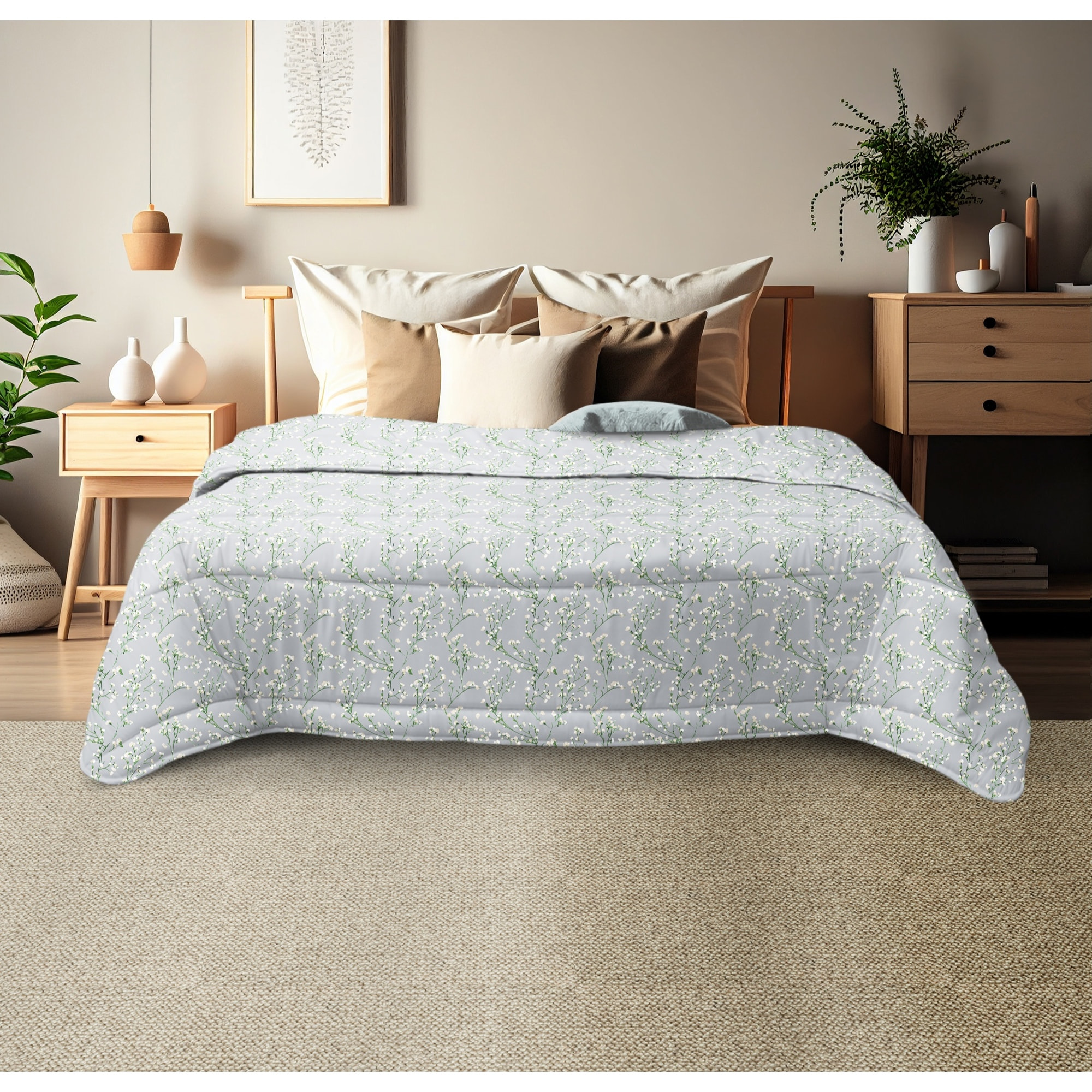 TRAPUNTA INVERNALE MATRIMONIALE DELICATA GRIGIO MADE IN ITALY