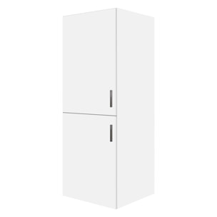 Mobile Lavatrice Asciugatrice Con 2 Ante E Ripiani Mobiletto Lavanderia Bagno Armadietto Verticale Salvaspazio Vano Incasso  70 × 70 × 180 Cm Bianco