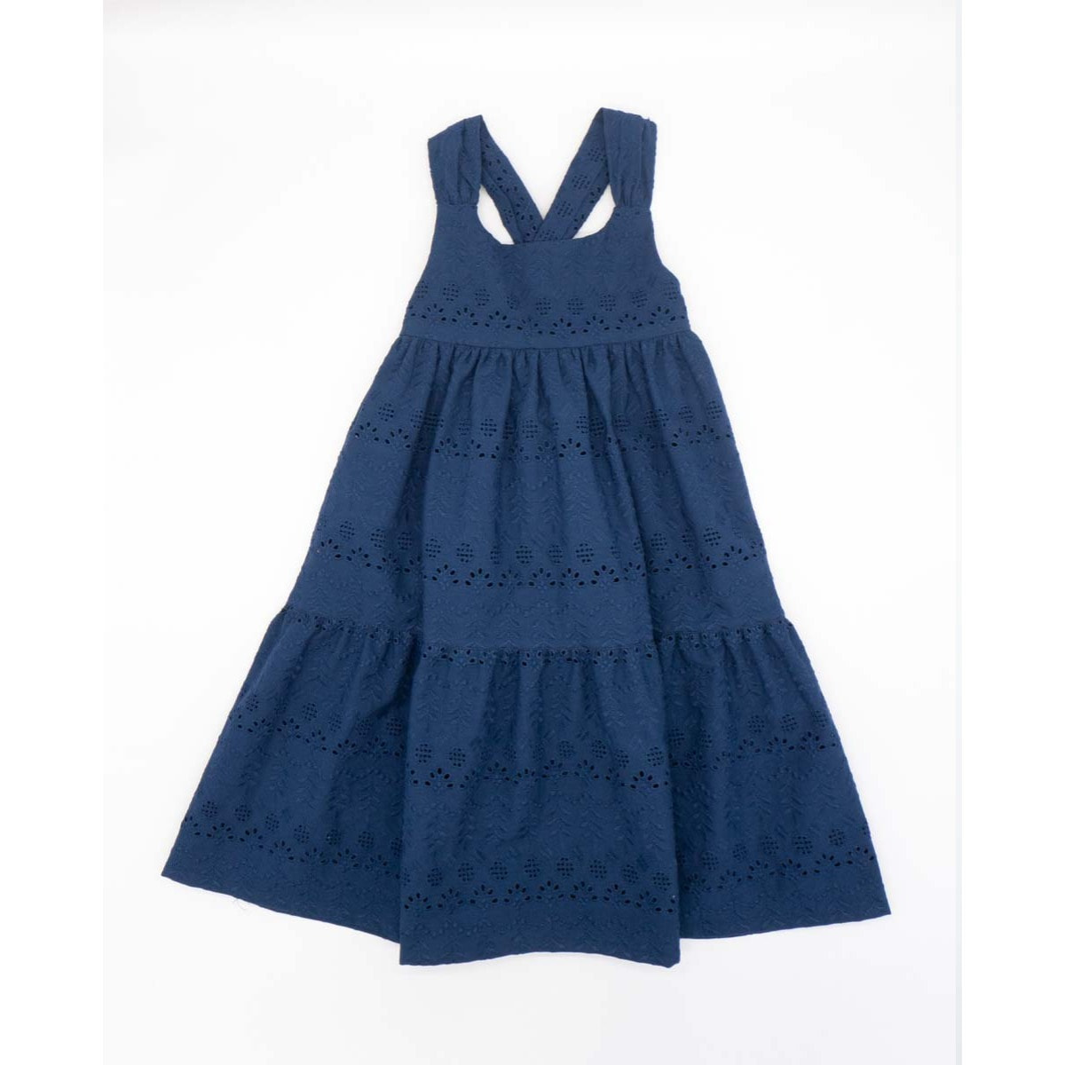 VESTIDO BORDADO MARINO