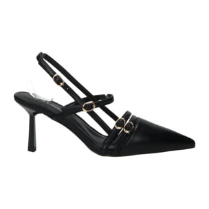 Décolleté sling back Donna Tata Italia Nero