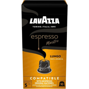 Espresso Lungo x10.  Capsules compatibles Nespresso en aluminium
