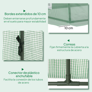 Invernadero de Exterior, 200x80x45 cm, Invernadero de Jardín con 4 Ventanas Enrollables de Malla, Marco de Acero y Cubierta de PE 140g/Ã£Å½Â¡ Anti-UV para Cultivos, Plantas, Flores, Verde
