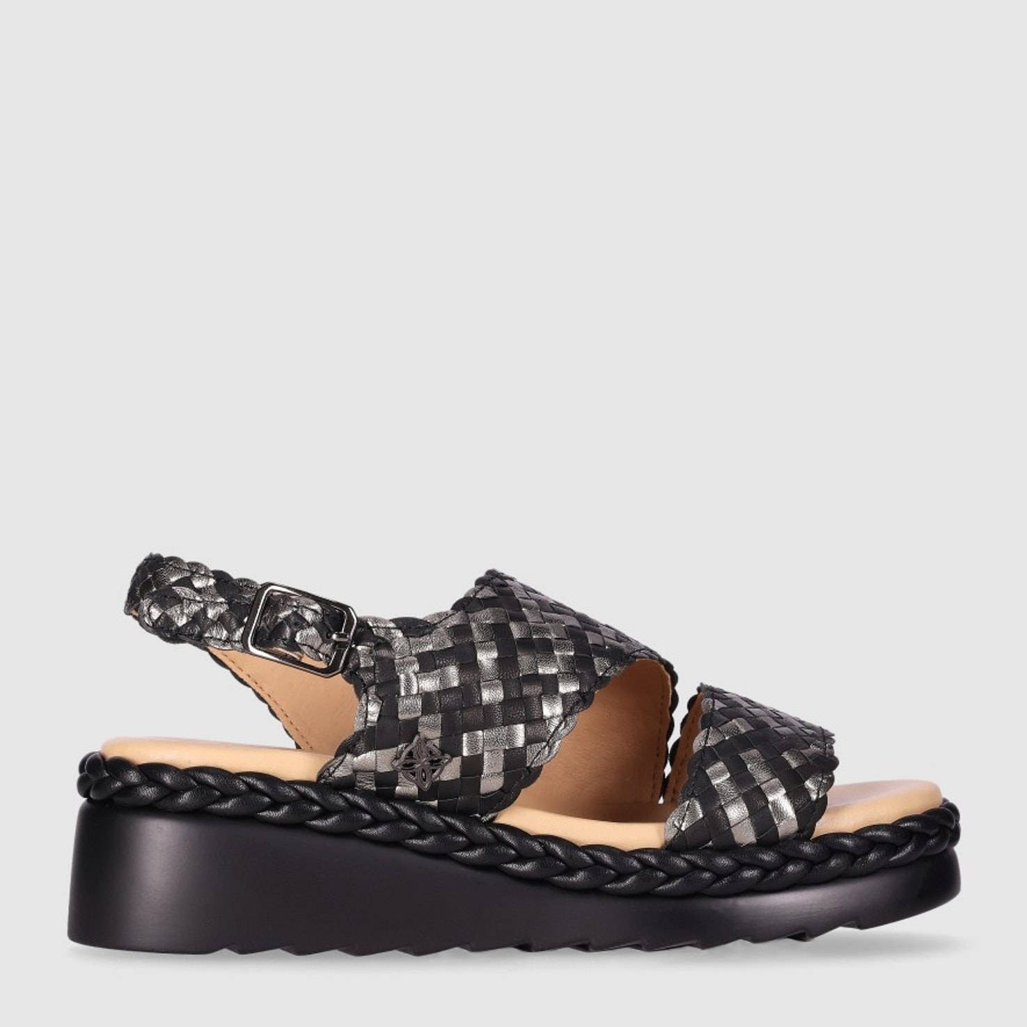 Sandalias de Piel - Negro - Tacón: 5 cm