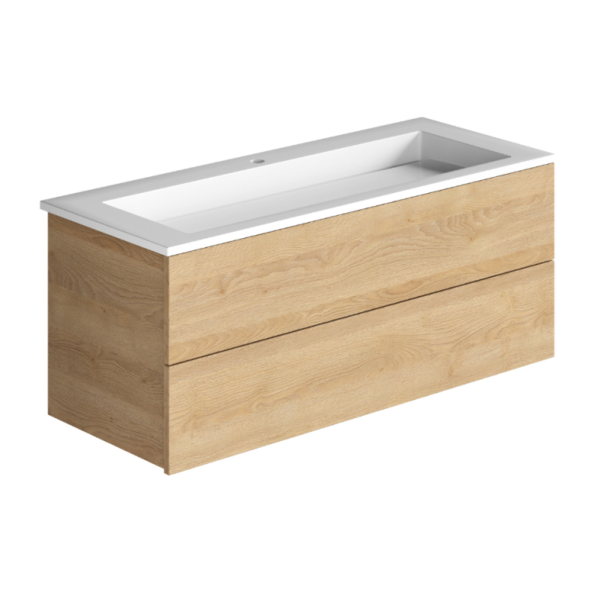 Meuble simple vasque BURGBAD Cosmo 120 cm chêne