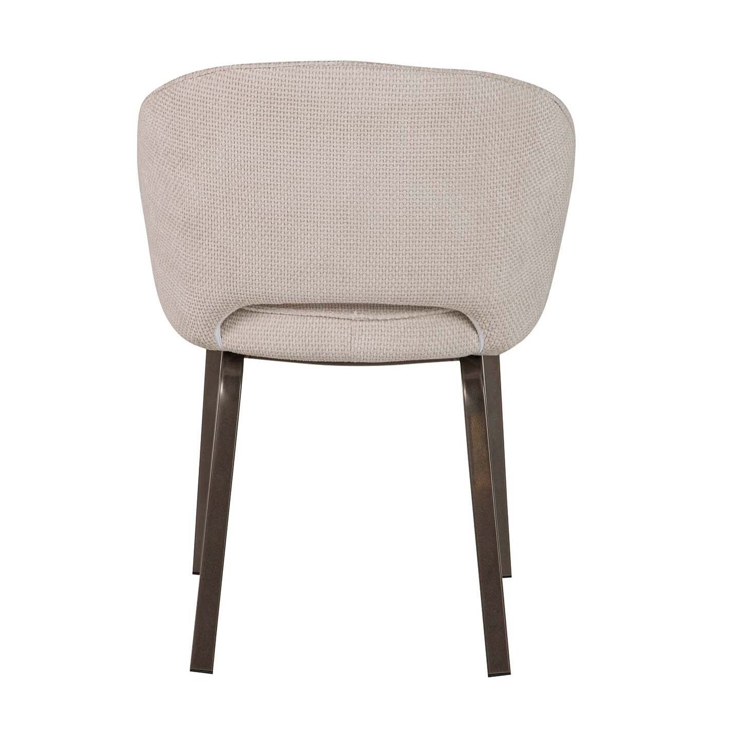 Silla Poliester Metal Dorado Quios 58x62x80 Cm