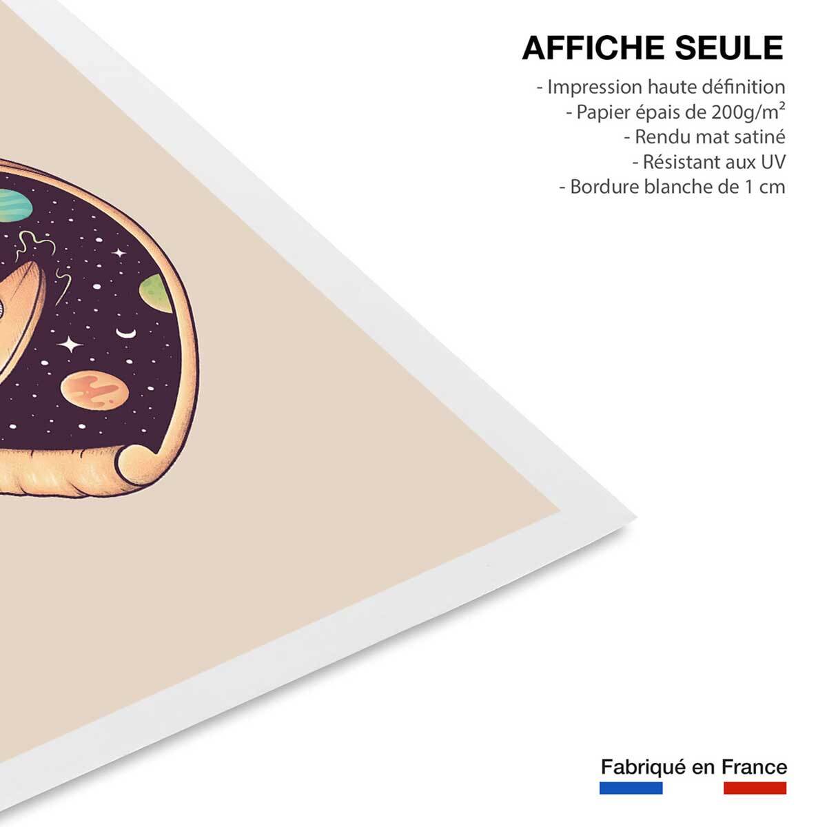 Affiche enfant surf en cosmos  Affiche seule