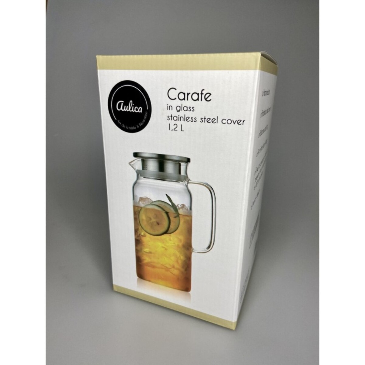 Carafe a eau couvercle inox 1.2 l