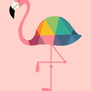 Affiche  flamingo so girly Affiche seule