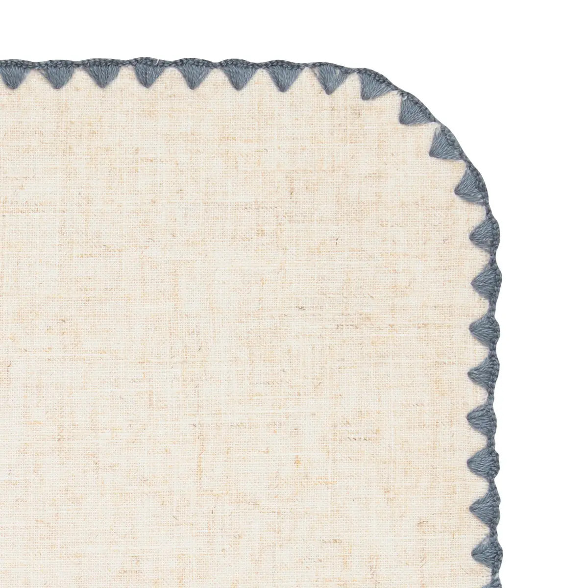 Set de table effet lin Sandrine 45x30cm bleu