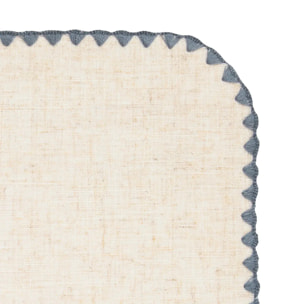 Set de table effet lin Sandrine 45x30cm bleu
