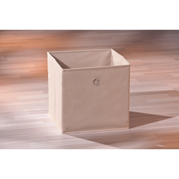 Contenitore pieghevole in polipropilene, 32 x 31 x 32, Beige