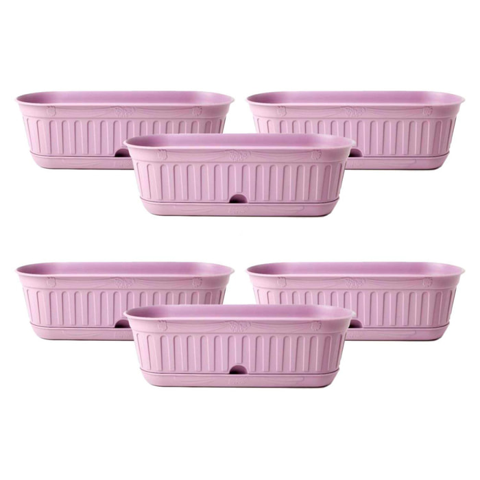 Etika Small - Set da 6 fioriere, colore lavanda