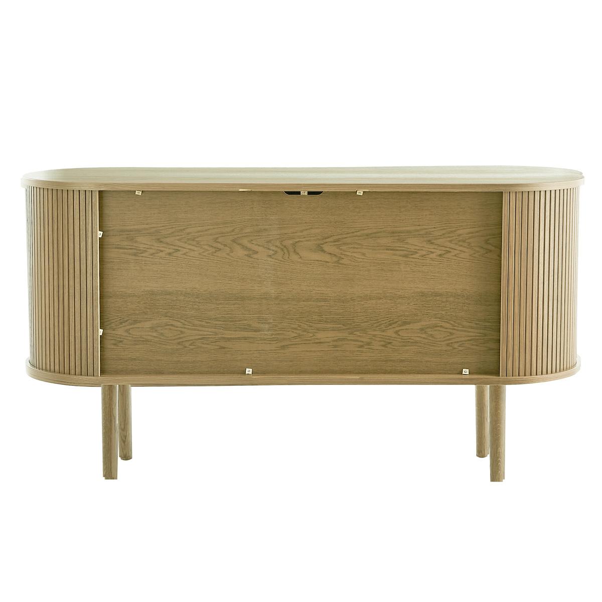 Buffet vintage en bois clair chêne 2 portes coulissantes L138 cm EPIC
