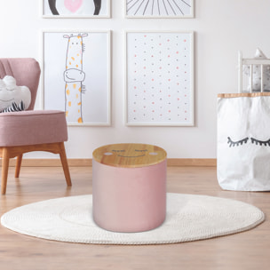 POUF RANGEMENT ENFANT MOON ROSE