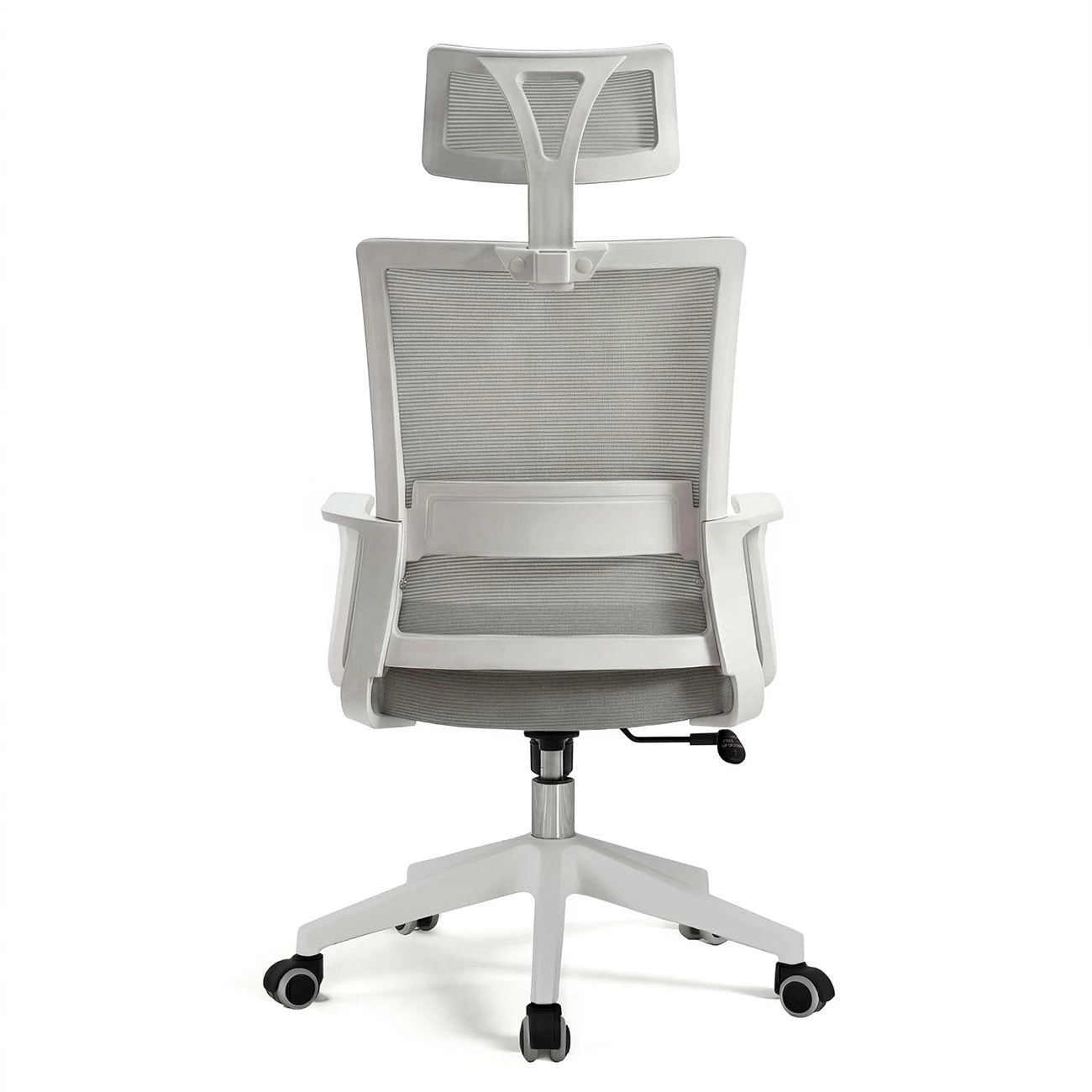 Silla de oficina ergonómica en blanco y gris 111-121x51 cm Dafne Tex Blanco - Gris