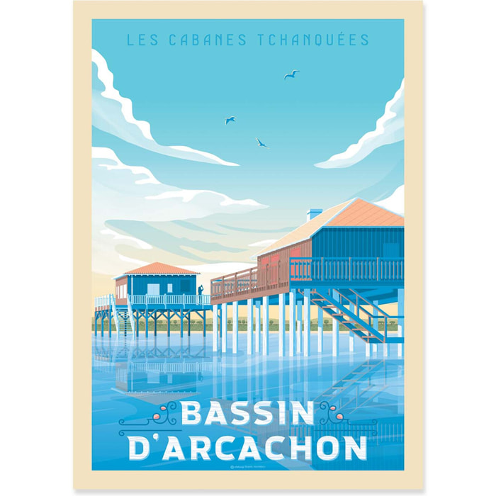 Affiche - Bassin d'Arcachon - Olahoop Travel Posters
