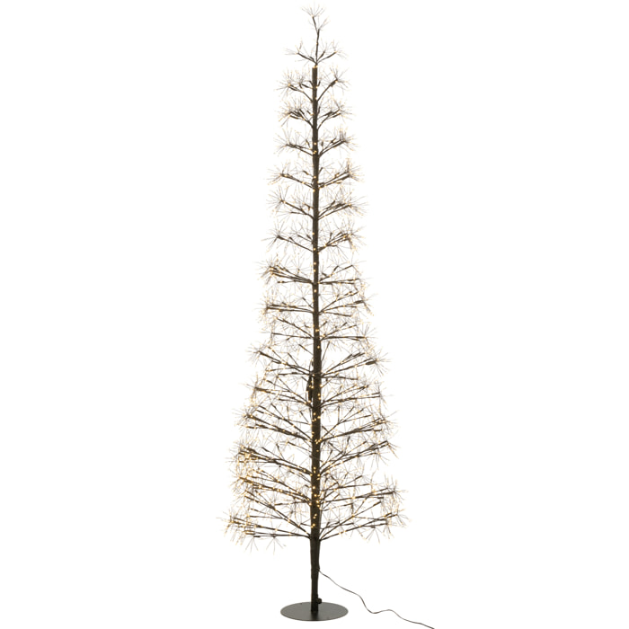 J-Line décoration Arbre - blanc chaud - acier - noir - large - LED