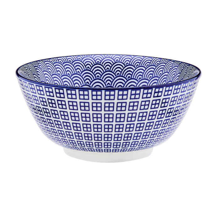 Bol PATTERN Ø15cm - 6 pièces - Dark blue