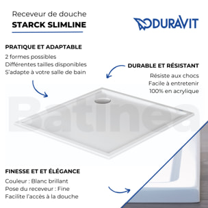 Receveur de douche 120 x 80 DURAVIT Starck Slimline