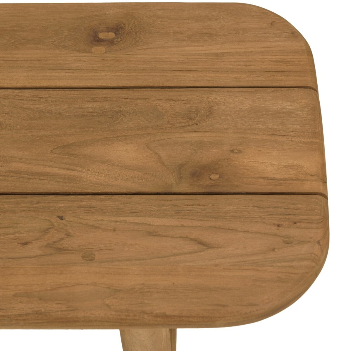 COLINE - Banc de jardin 180x40cm en bois de teck recyclé couleur naturelle