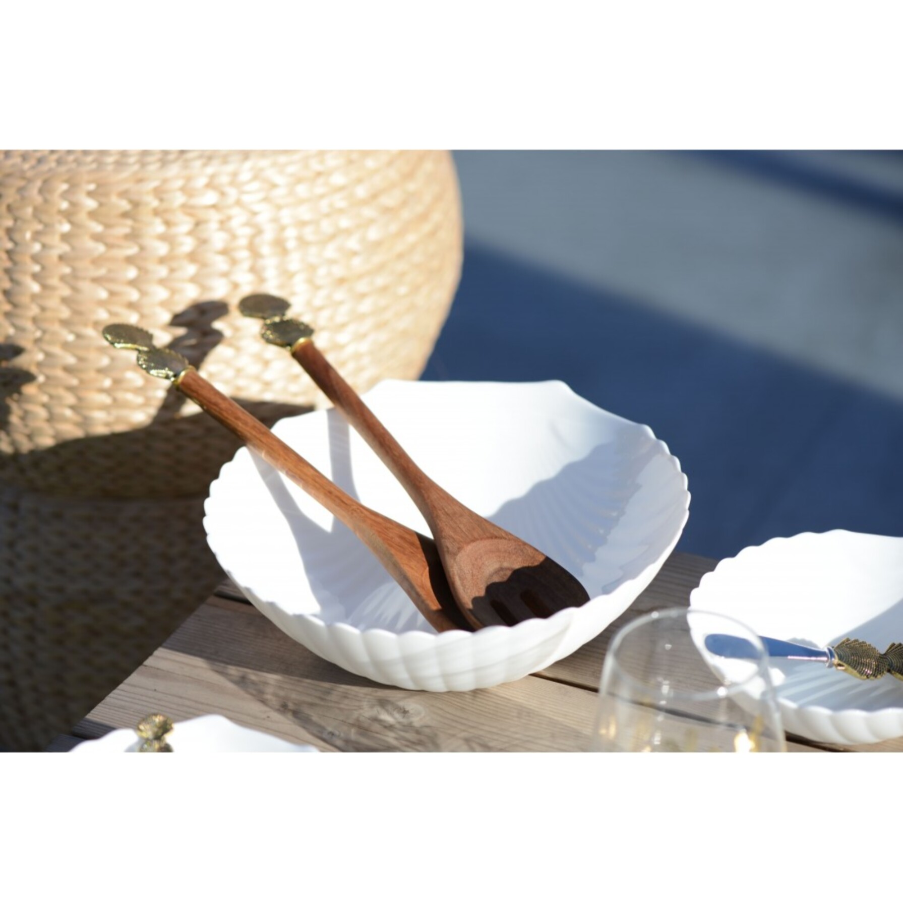 SALADIER COQUILLAGE BLANC 24.3CM