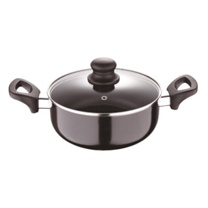 Cacerola de ø24x10cm de 4,3l en aluminio prensado con tapa