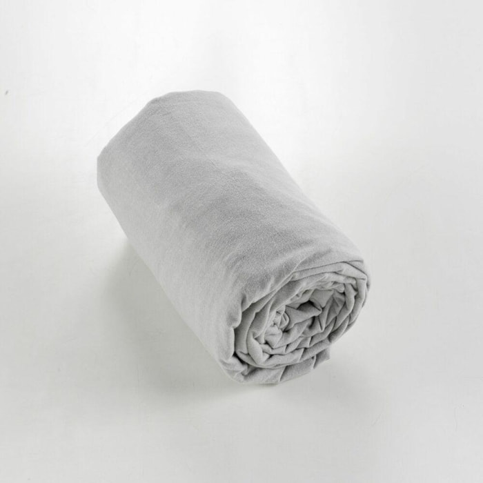 Drap housse flanelle uni
