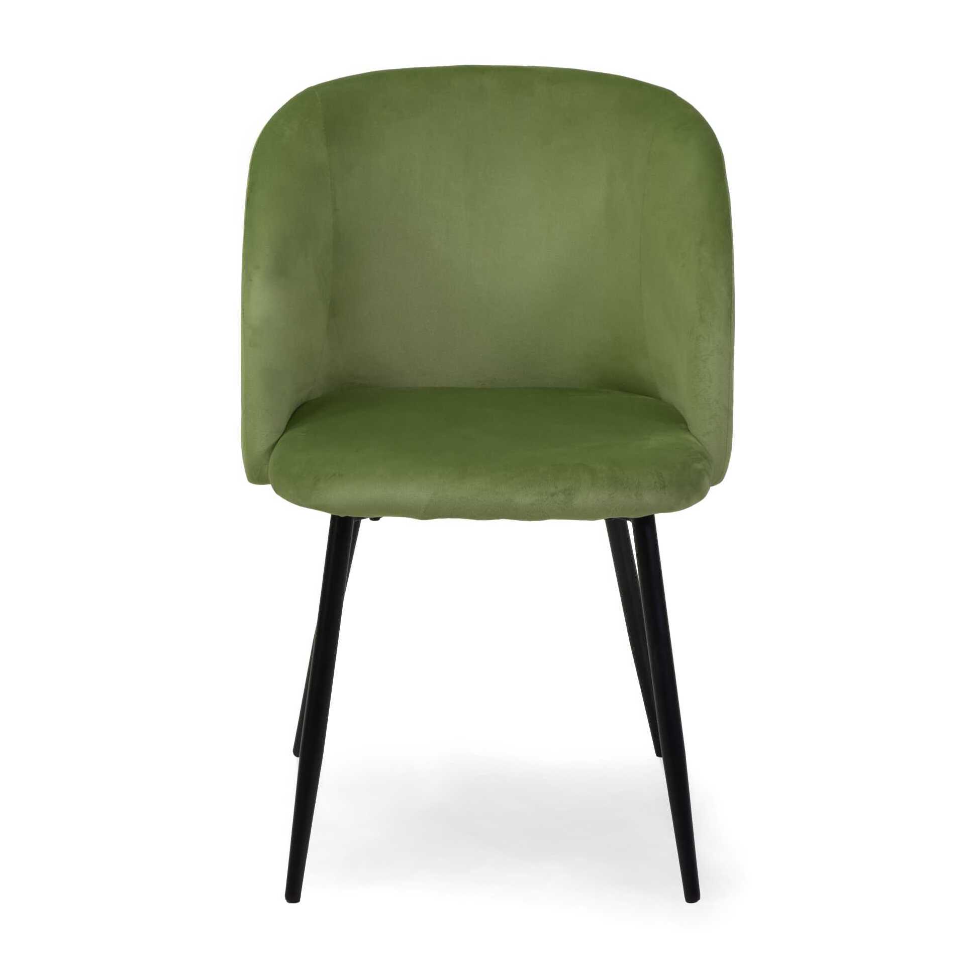 Poltrona Ruby Vacchetti in velluto verde con struttura nera cm56,5x54h81