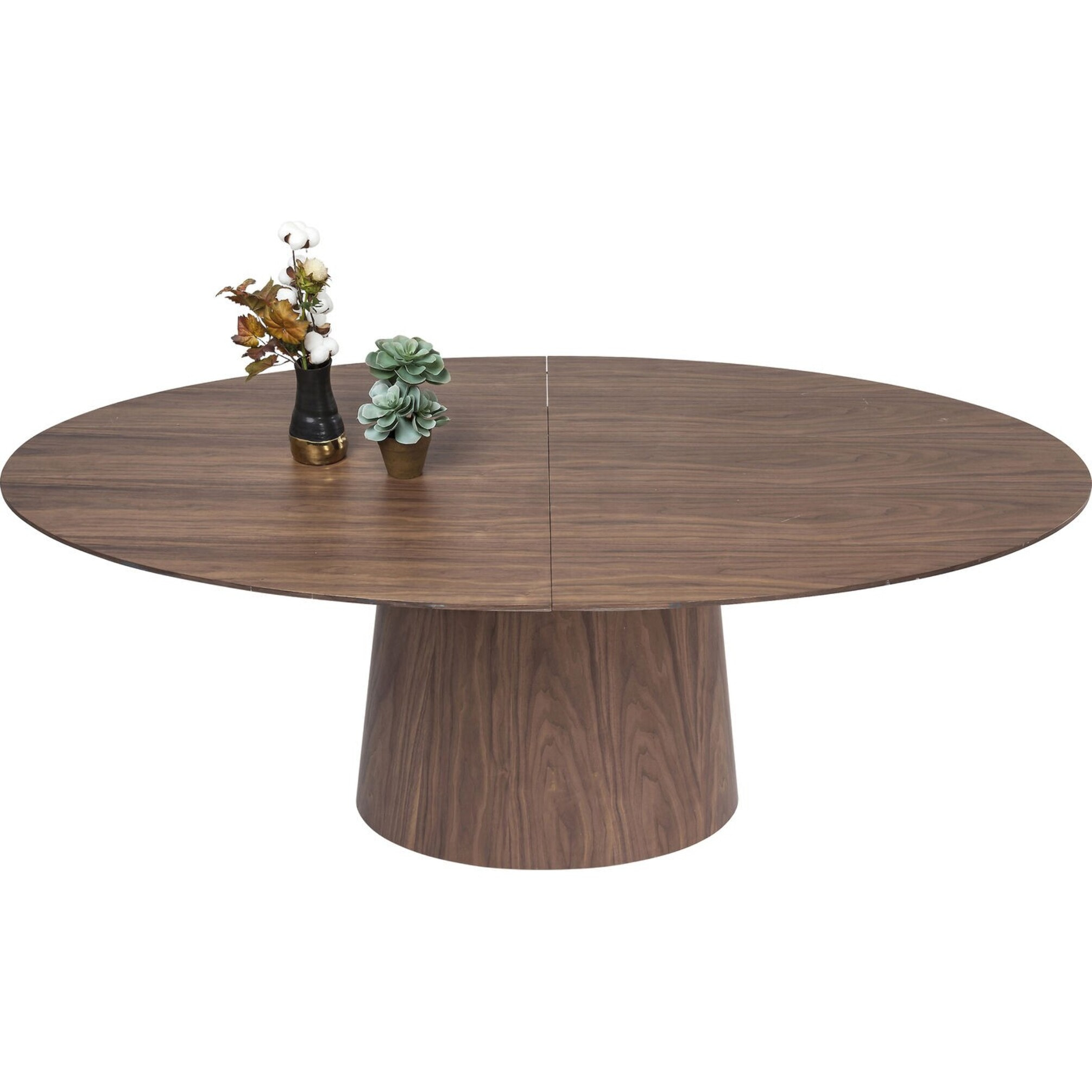 Table à rallonge Benvenuto ovale noyer Kare Design