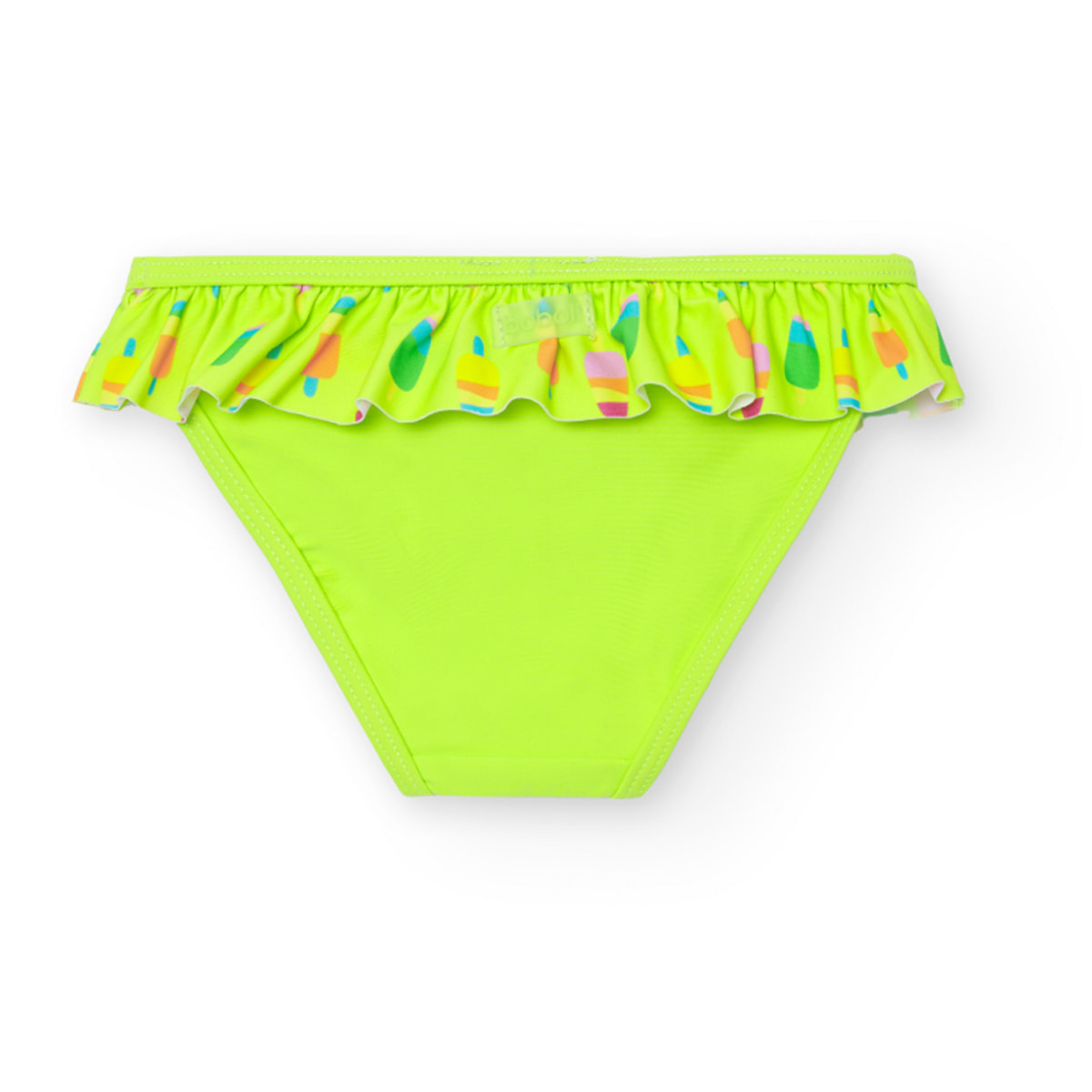 Braguita con volante para niña estampada de color verde