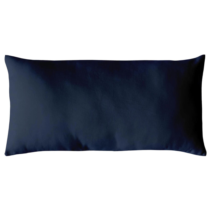 Coussin non déhoussable en coton uni - Bleu Marine