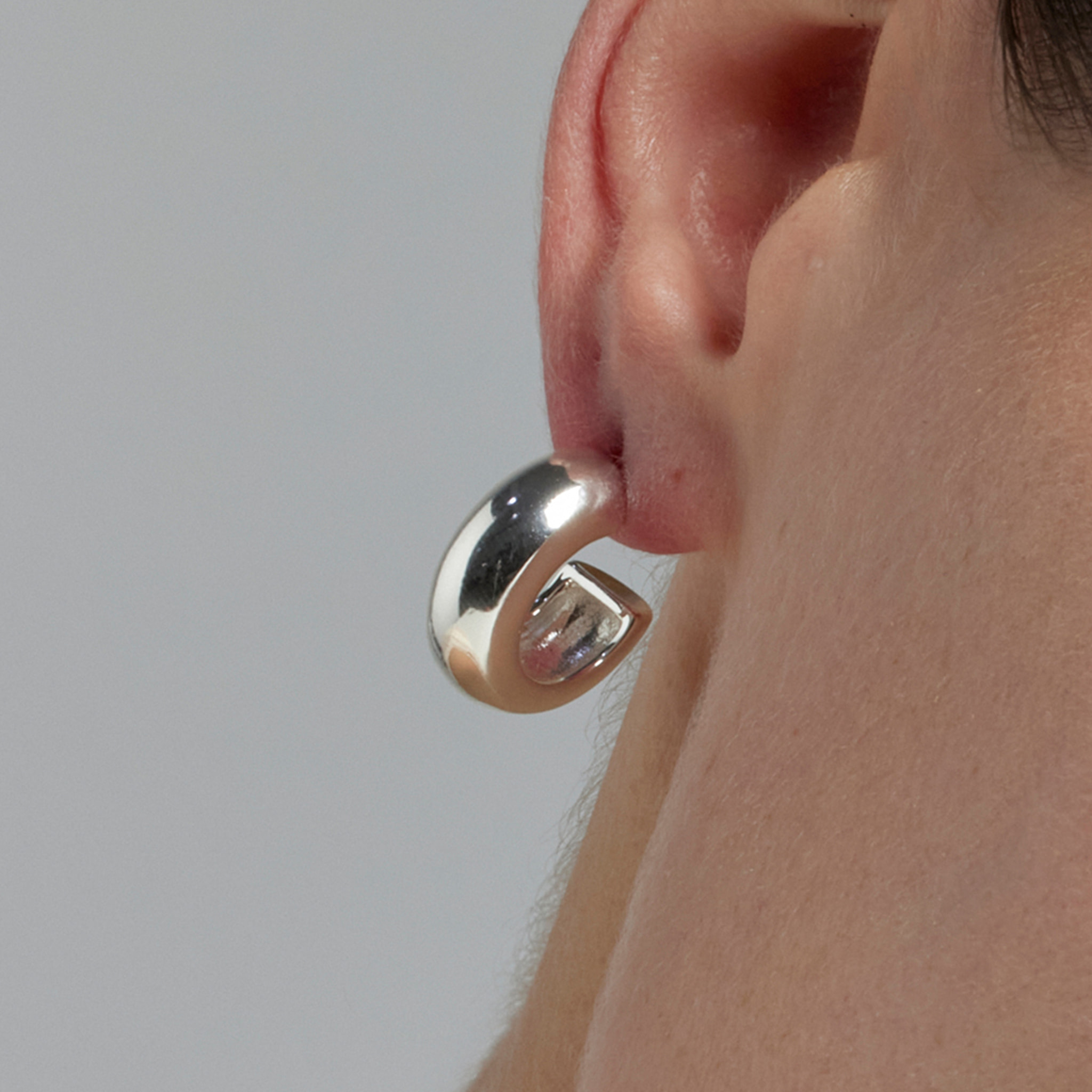 Pendientes de 18,5mm de diámetro acabado plata