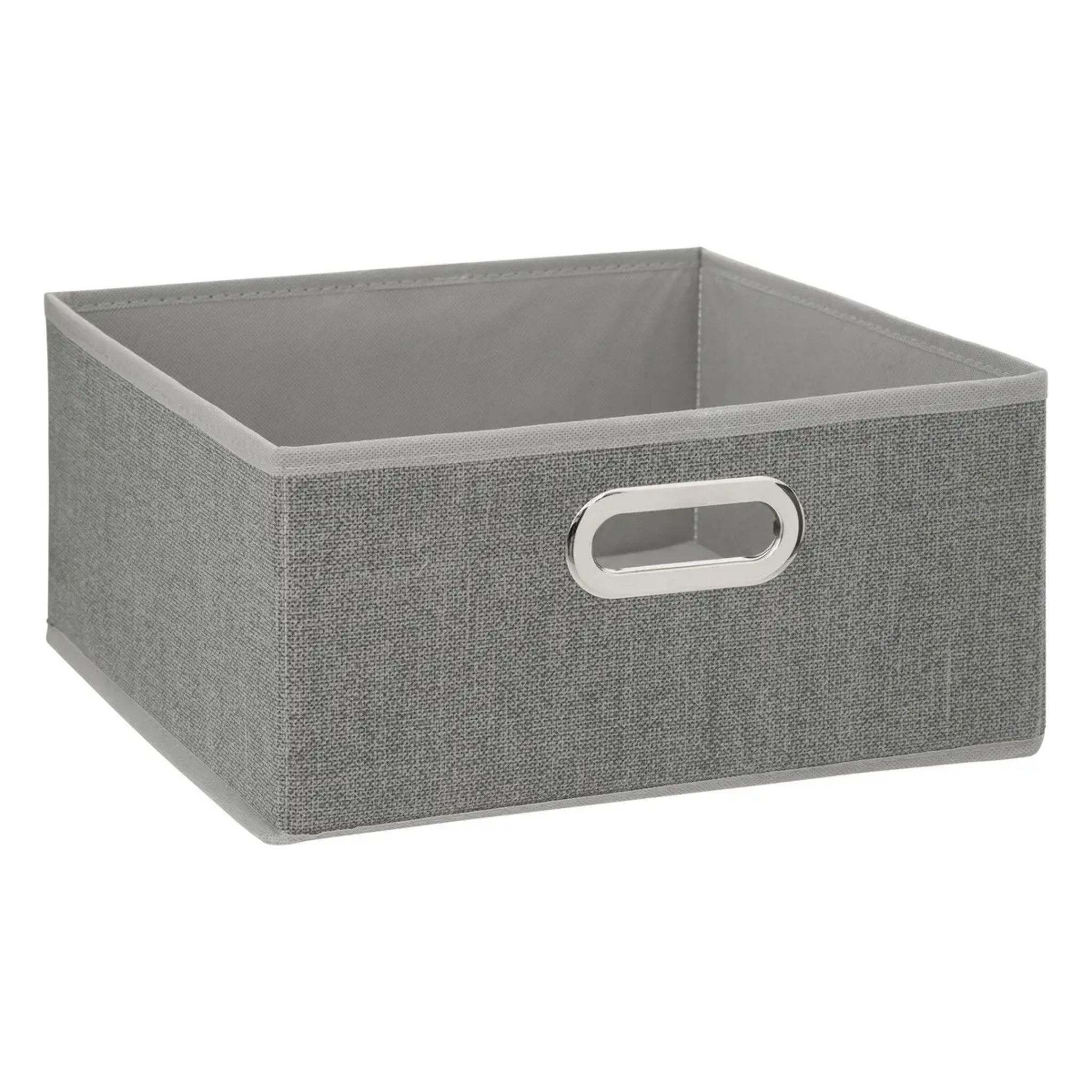 Panier tissu 31x15cm "Mix N' Modul" gris clair chiné