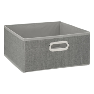 Panier tissu 31x15cm "Mix N' Modul" gris clair chiné