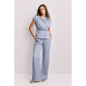 Kocca - Blusa con colletto a punta Donna, Tinta unita, Scollo a V