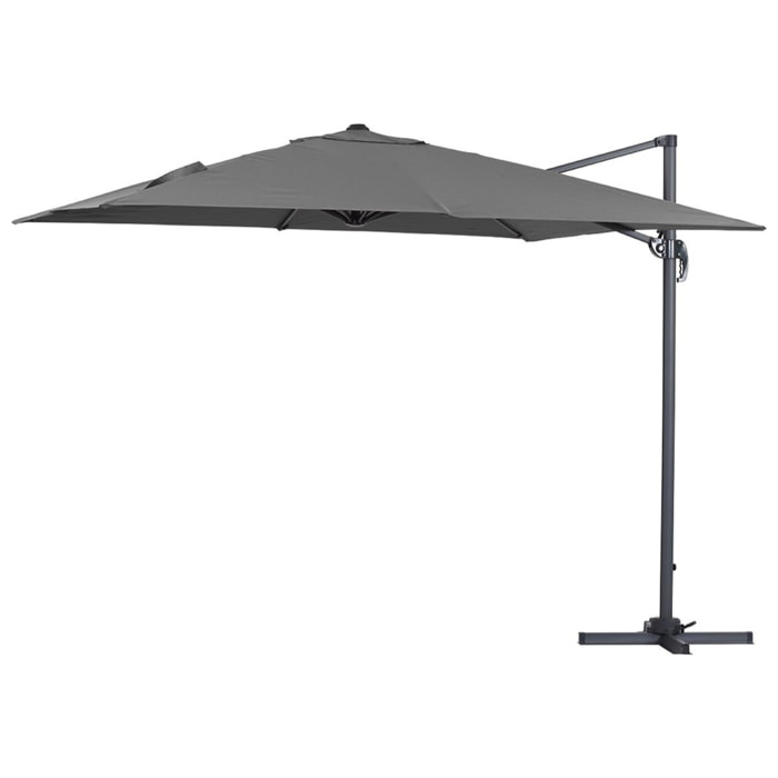 Parasol jardin déporté "Sun 3" - 3 x 3 m - Gris