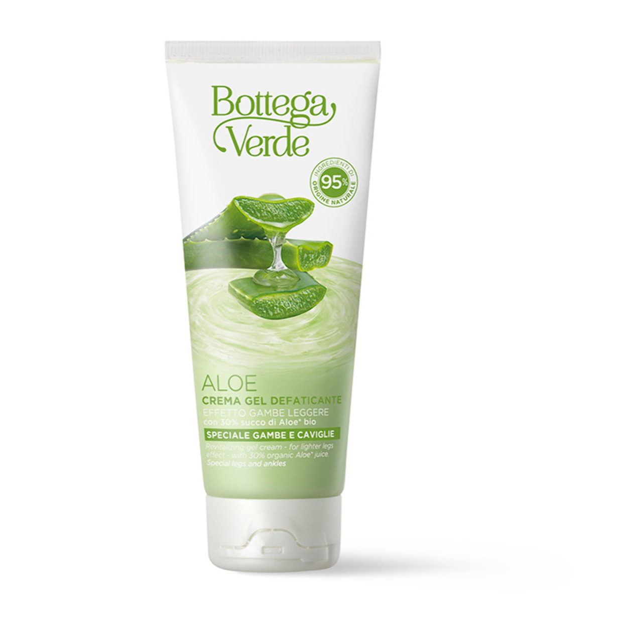 Aloe - Crema gel defaticante - effetto gambe leggere - con 30% succo di Aloe* bio - speciale gambe e caviglie