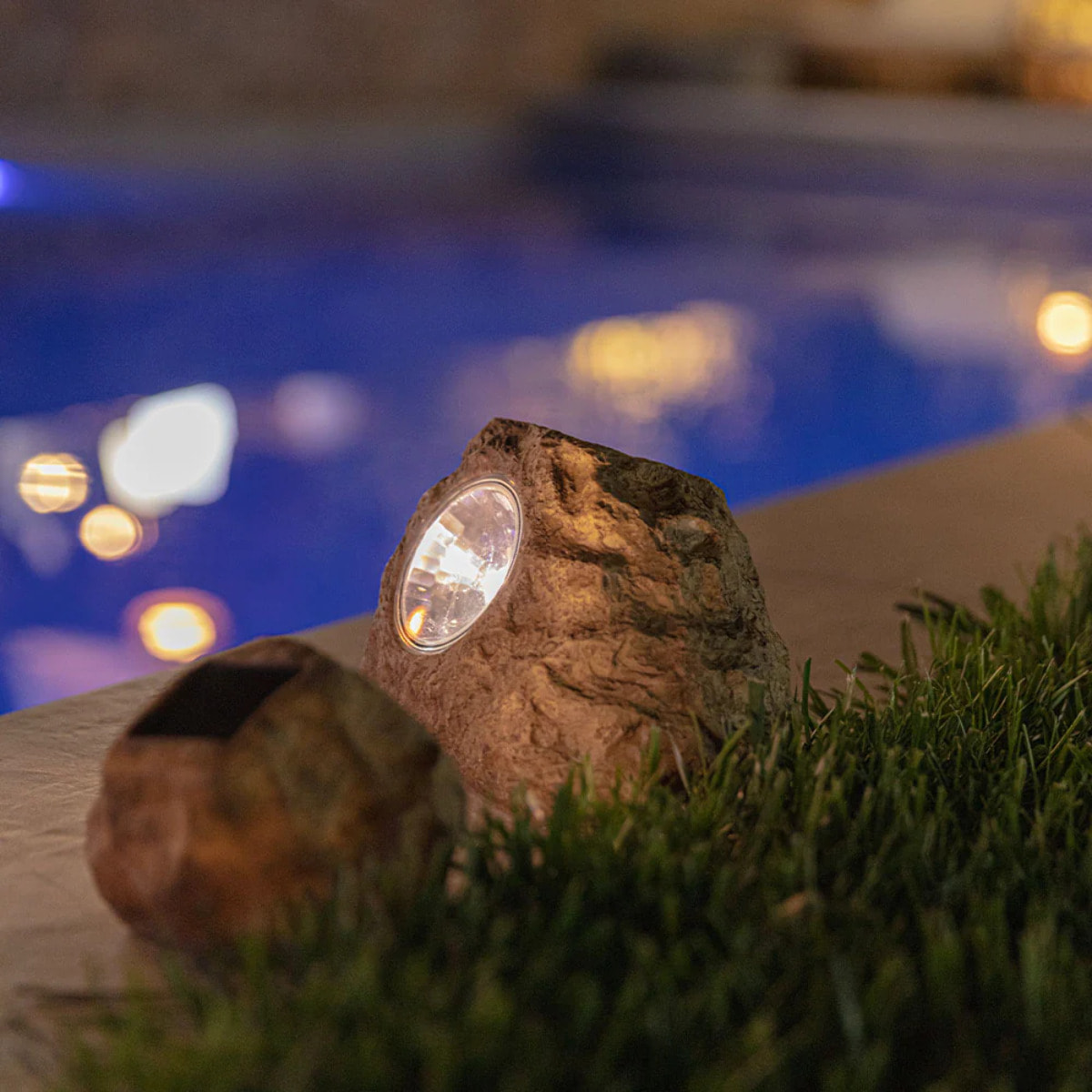 3 Rocher solaire ROCKY BROWN H14CM