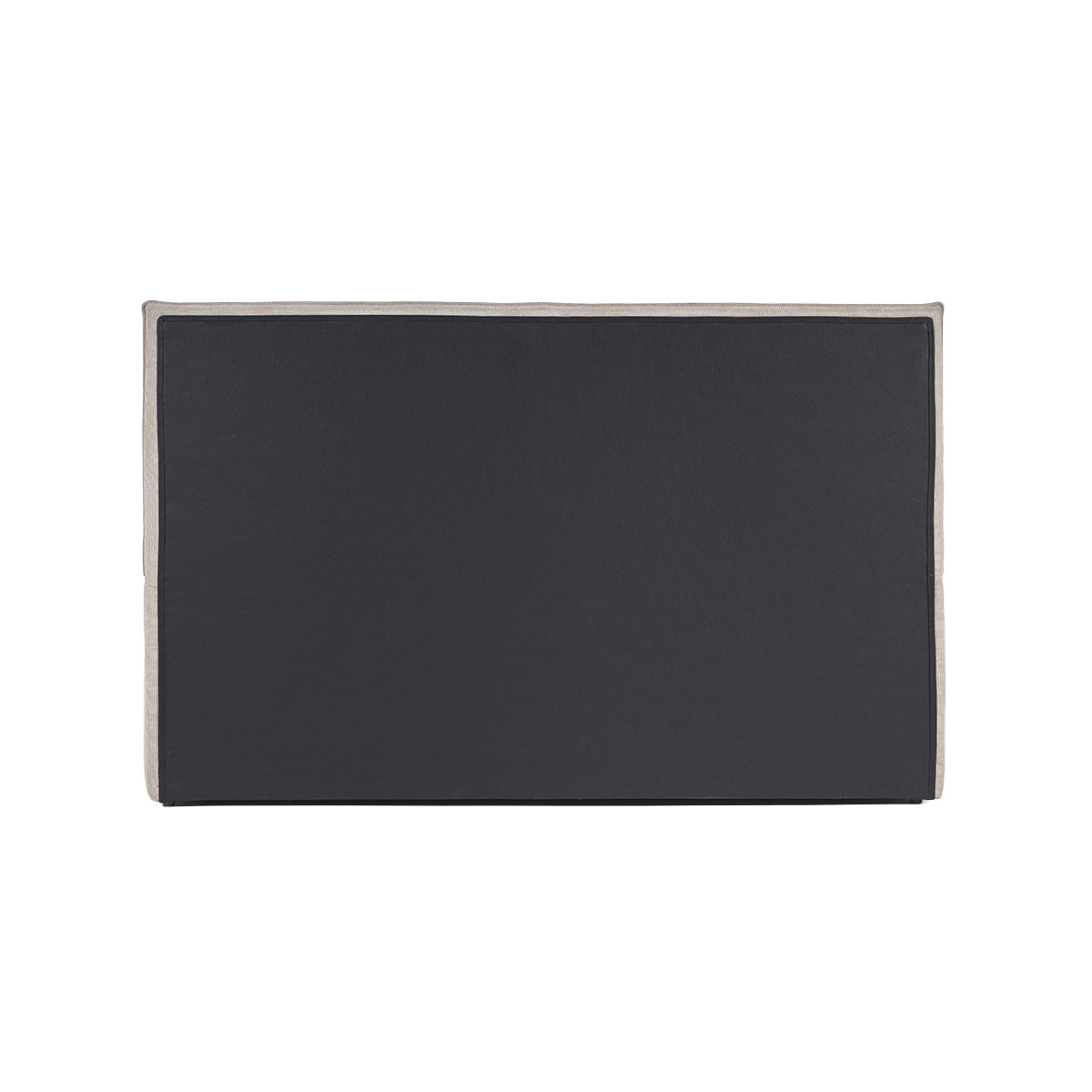 Lit coffre 2 places 160x200 cm en tissu chenille beige VIGO