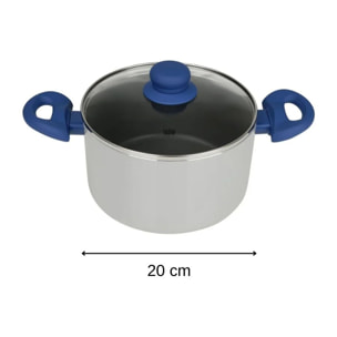 Faitout avec dosage d'huile et couvercle 20 cm Tasty Casserole