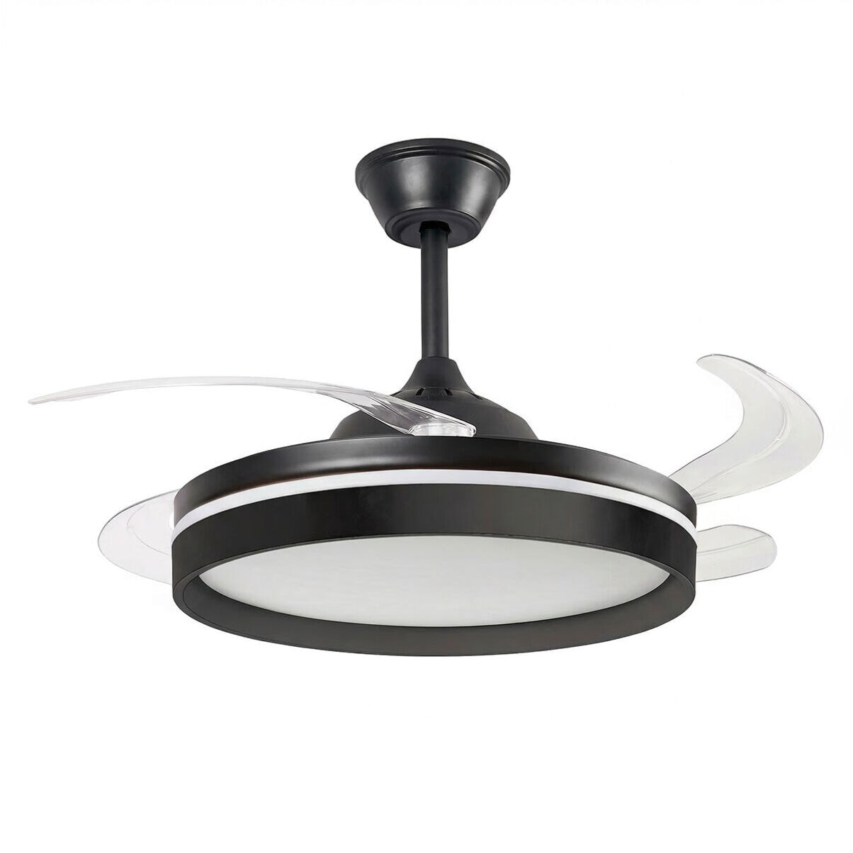 Ventilatore da soffitto con luce LED, 4 pale retrattili e telecomando InnovaGoods