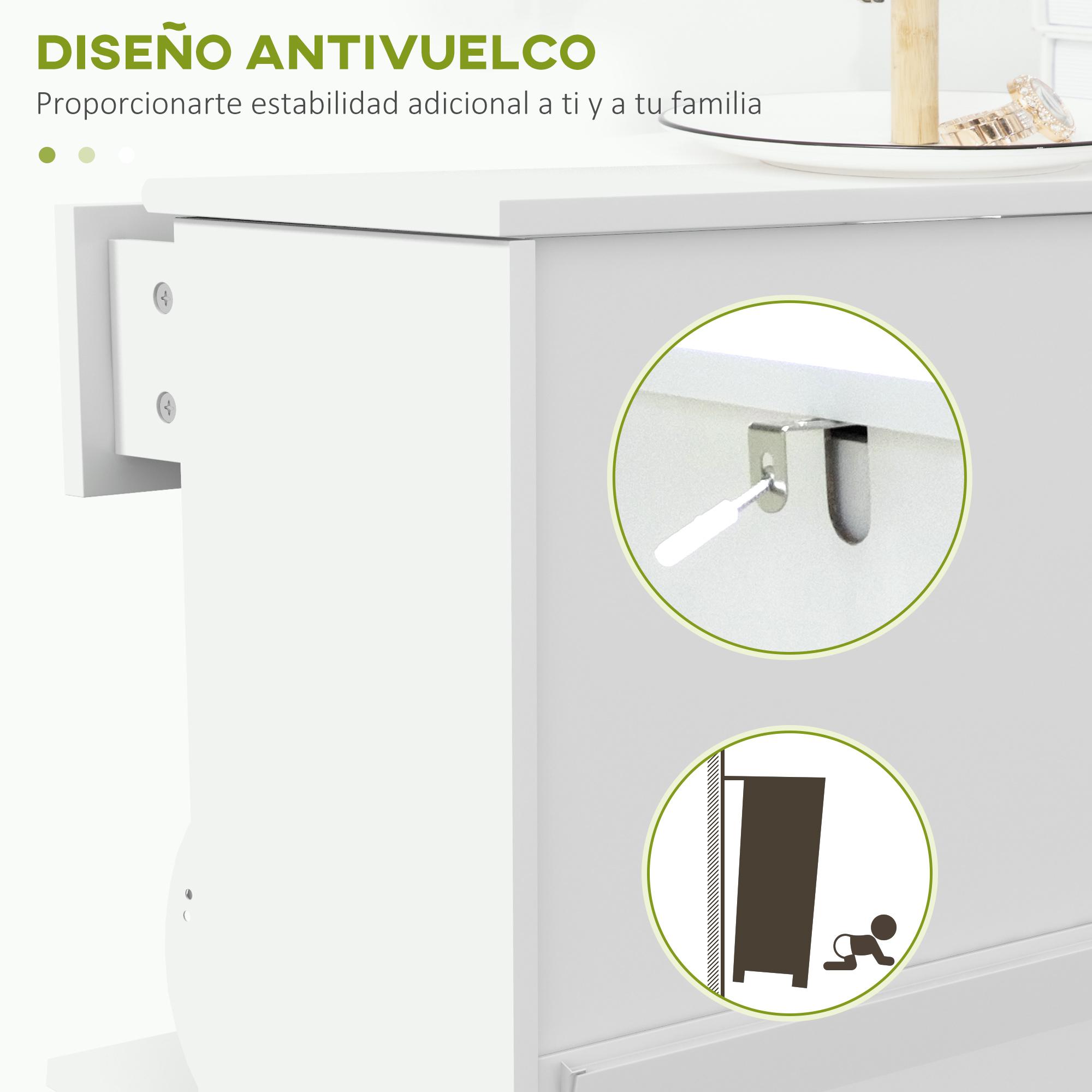 Mueble Zapatero Blanco Zapatero Estrecho con 2 Puertas Abatibles y 1 Cajón para 8 Pares de Zapatos para Entrada Pasillo 60x23,5x98,5 cm