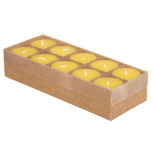 Lot de 10 bougies parfumées - citronnelle - 480g