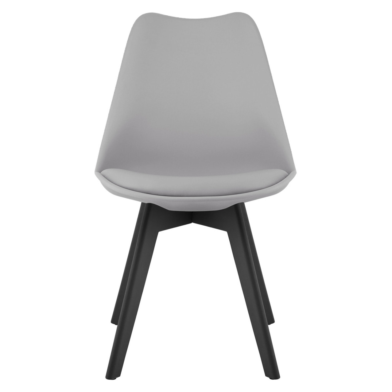 Sedia Mark scandinava grigia con gambe nere